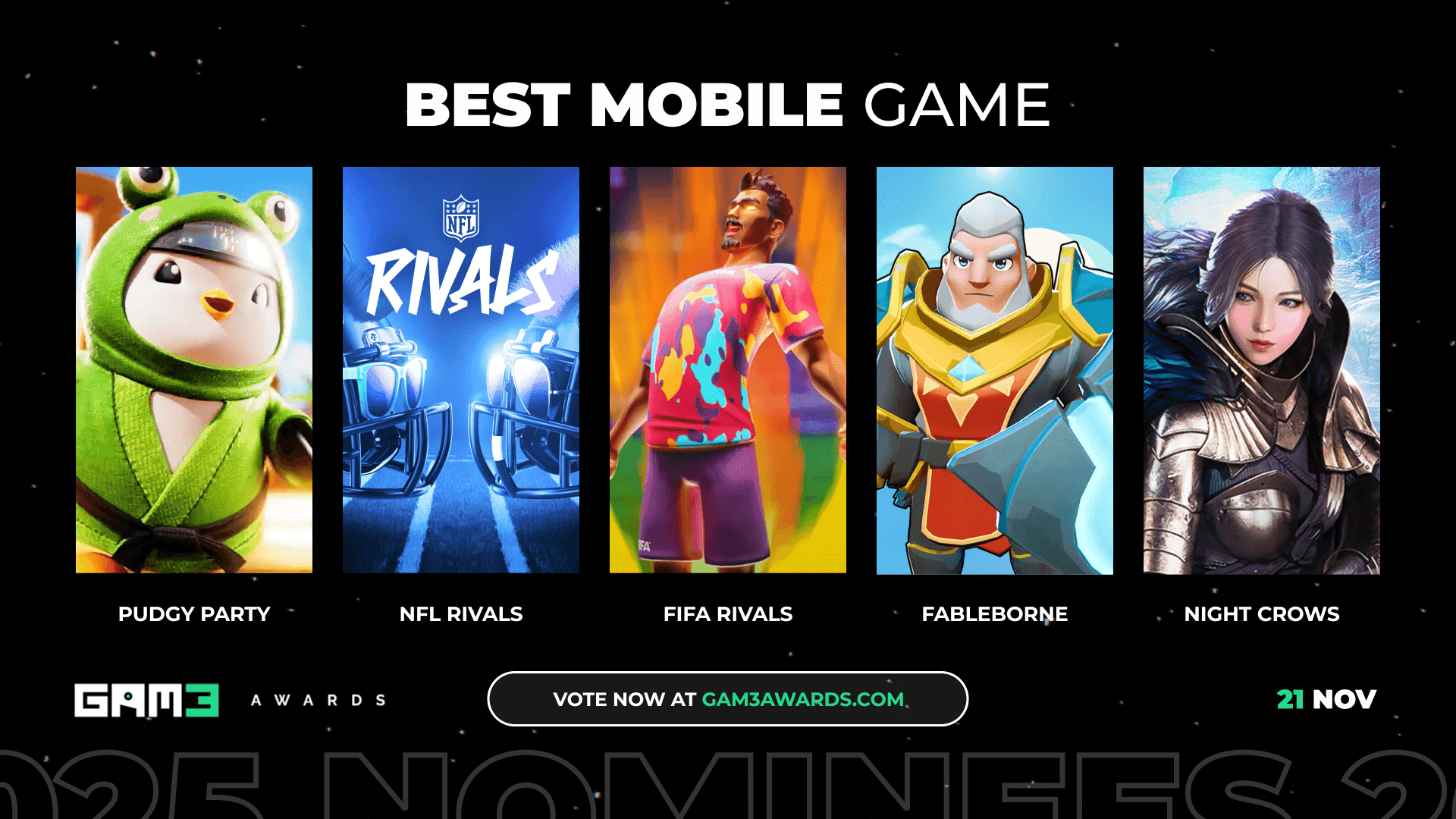 GAM3 Awards 2025 Best Mobile Nominees