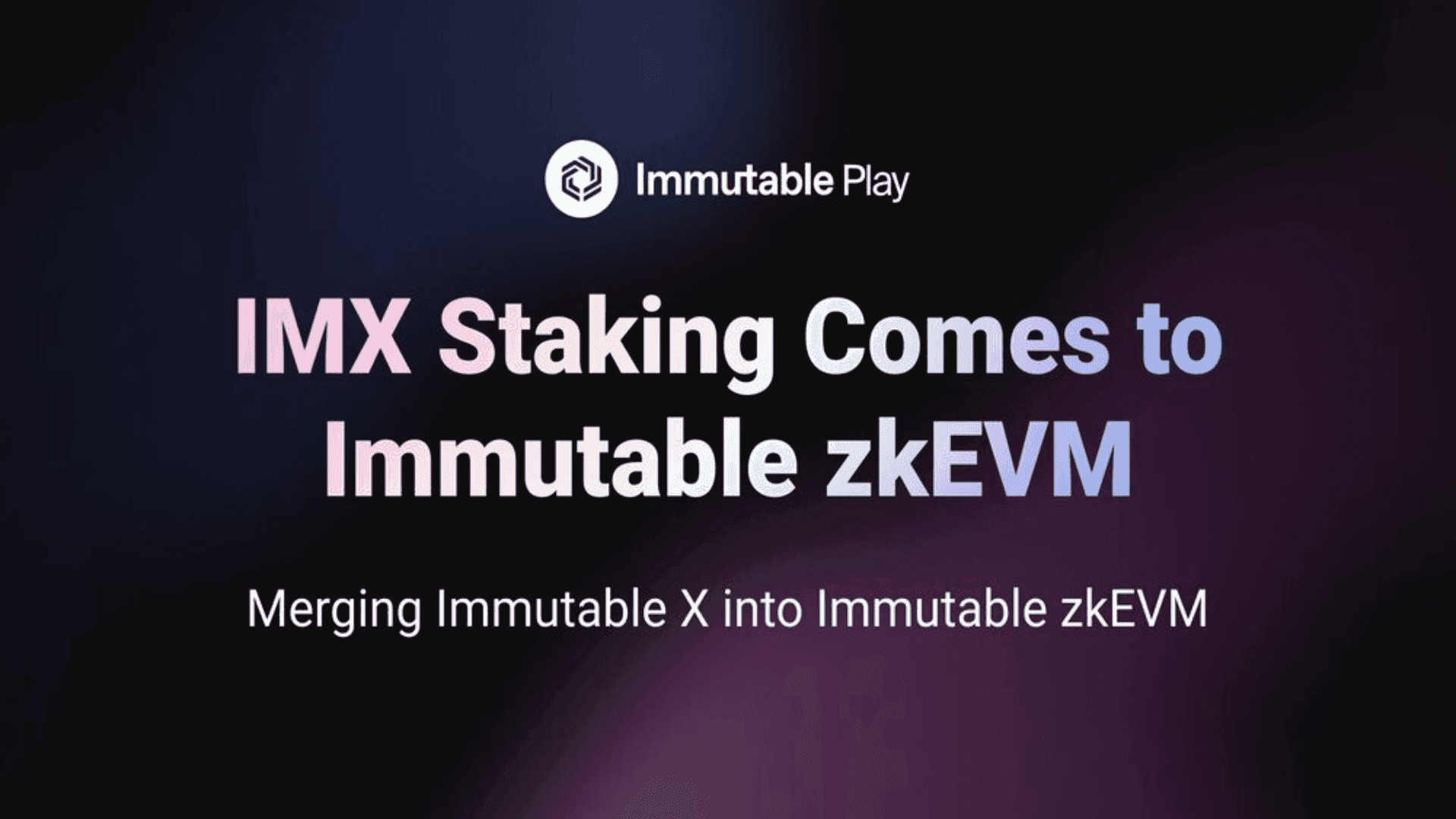 IMX Staking Comes to Immutable