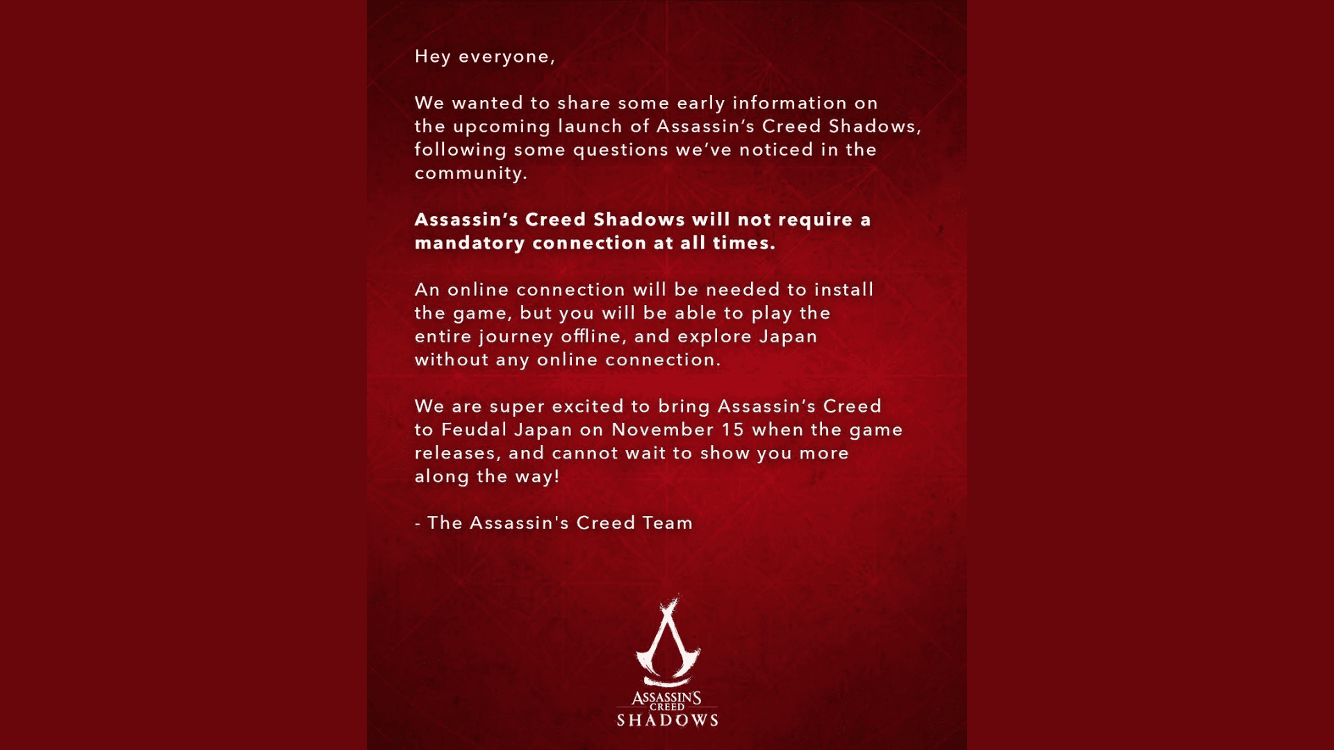 Ubisoft Addresses Assassin’s Creed: Shadows Controversy