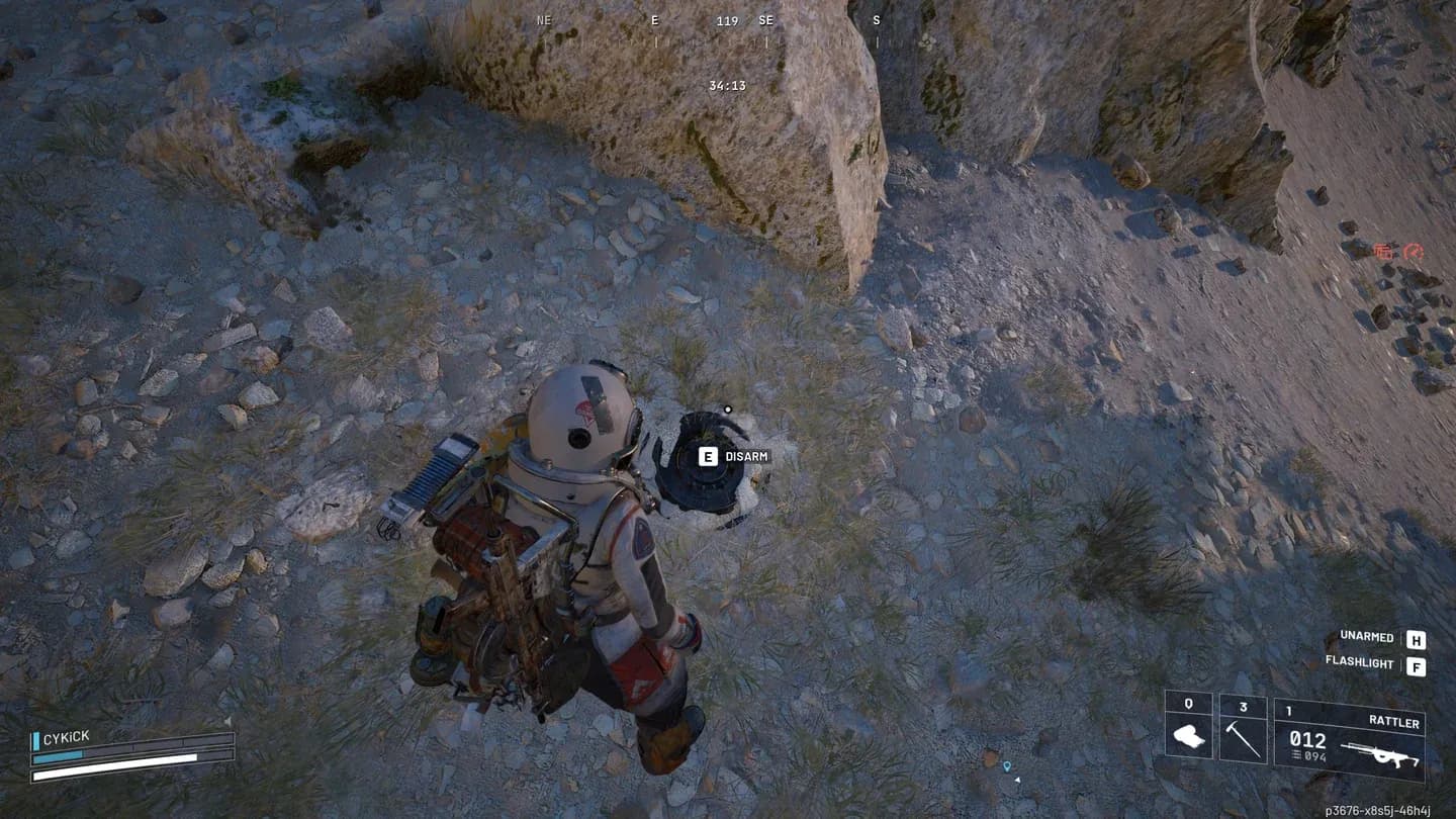 Red light marks active mines