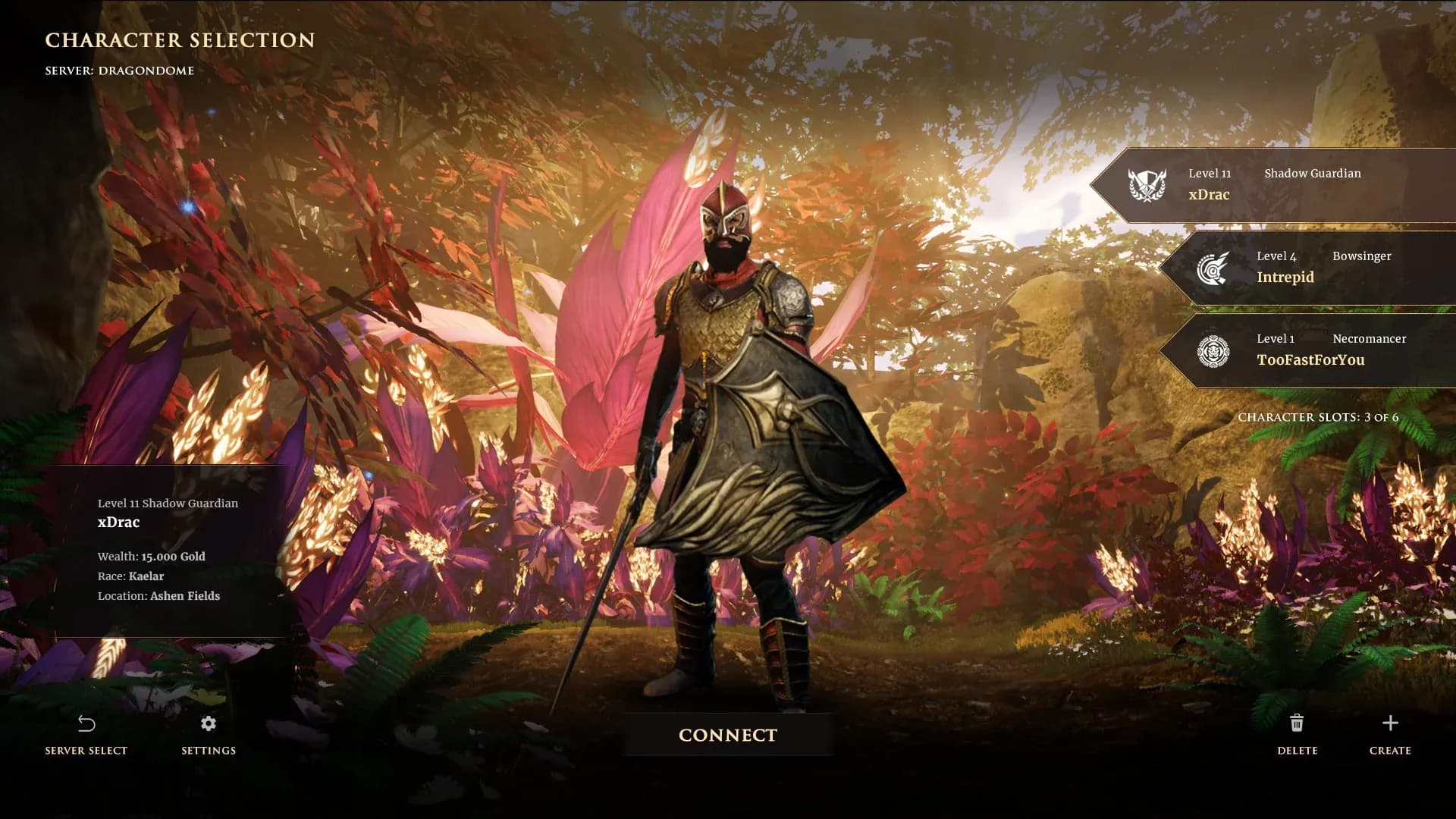 Ashes of Creation - Character Selection ...