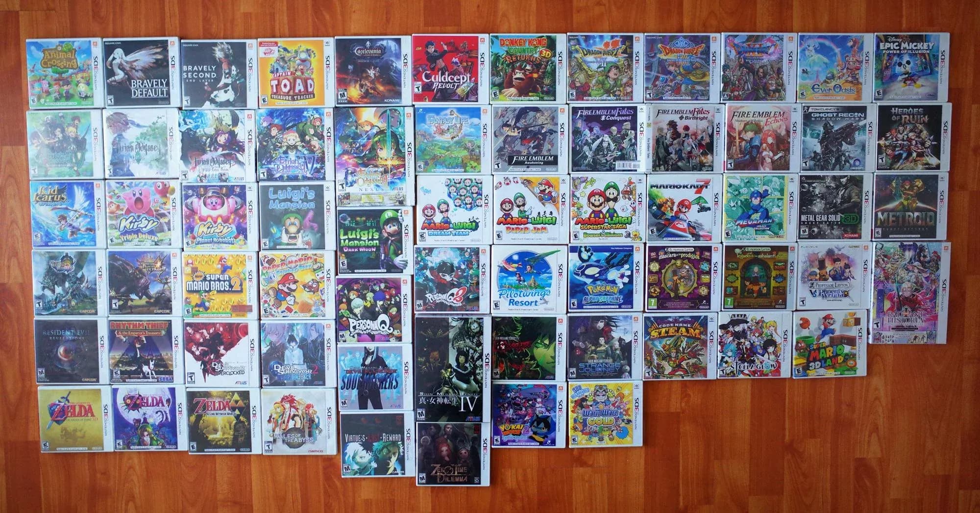 My +60 3DS games collection since 2011 ...