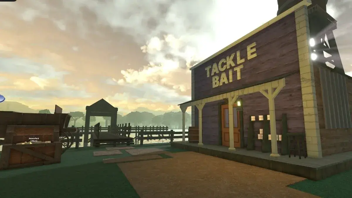 ร้านอุปกรณ์ตกปลาและเหยื่อที่ท่าเรือ