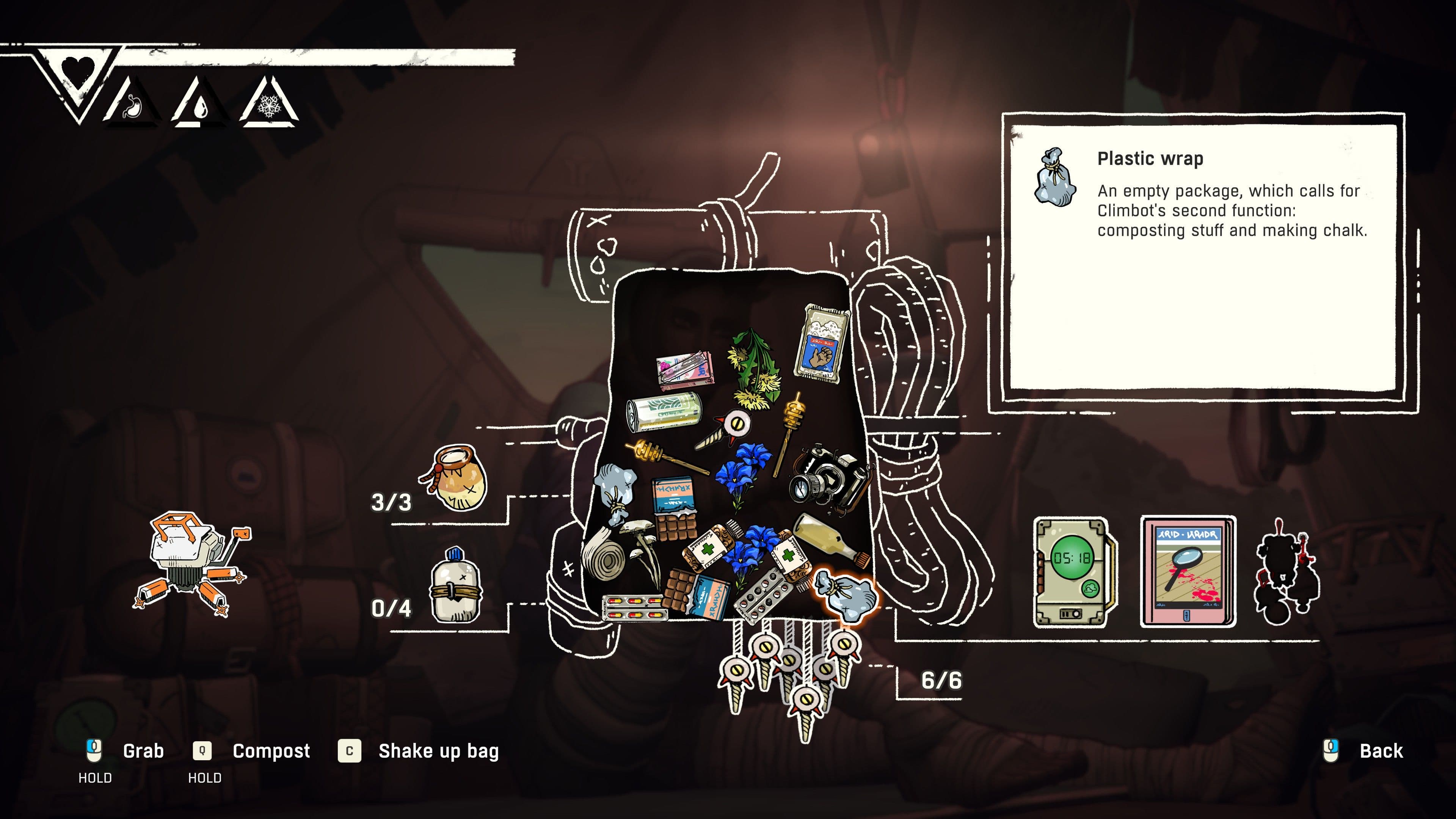 Manual limb selection overlay