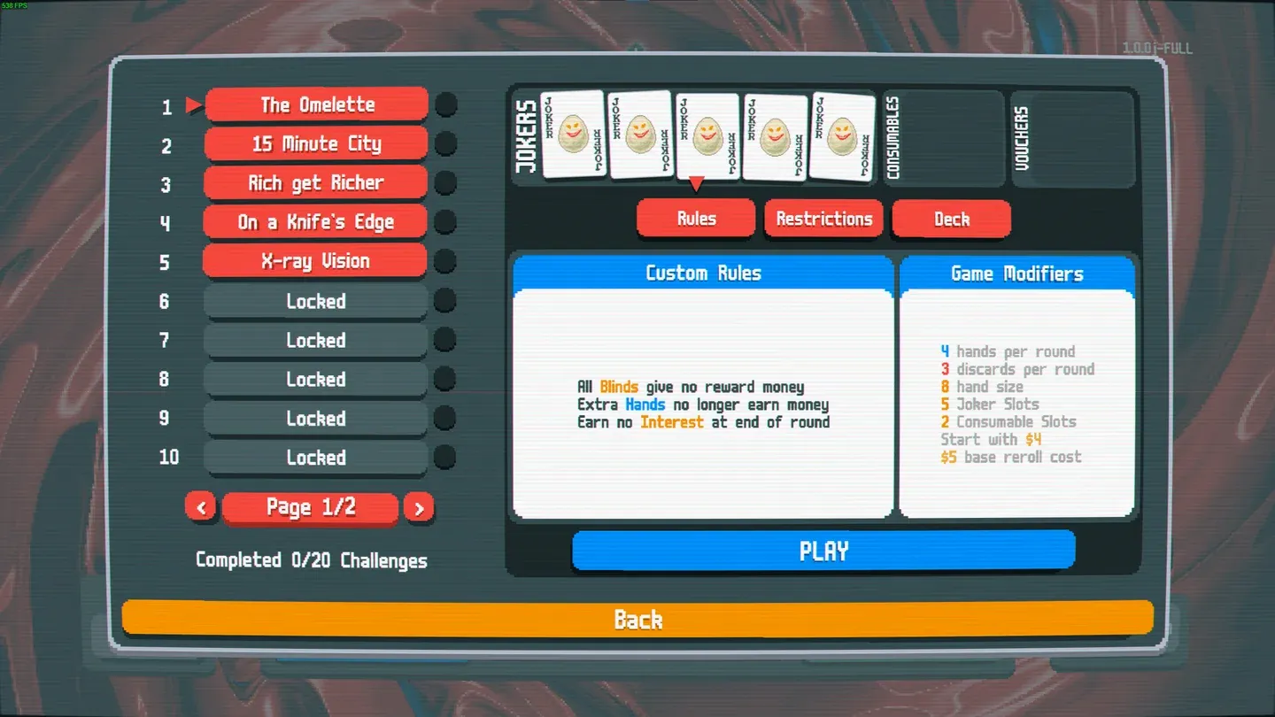 Rich Get Richer deck select