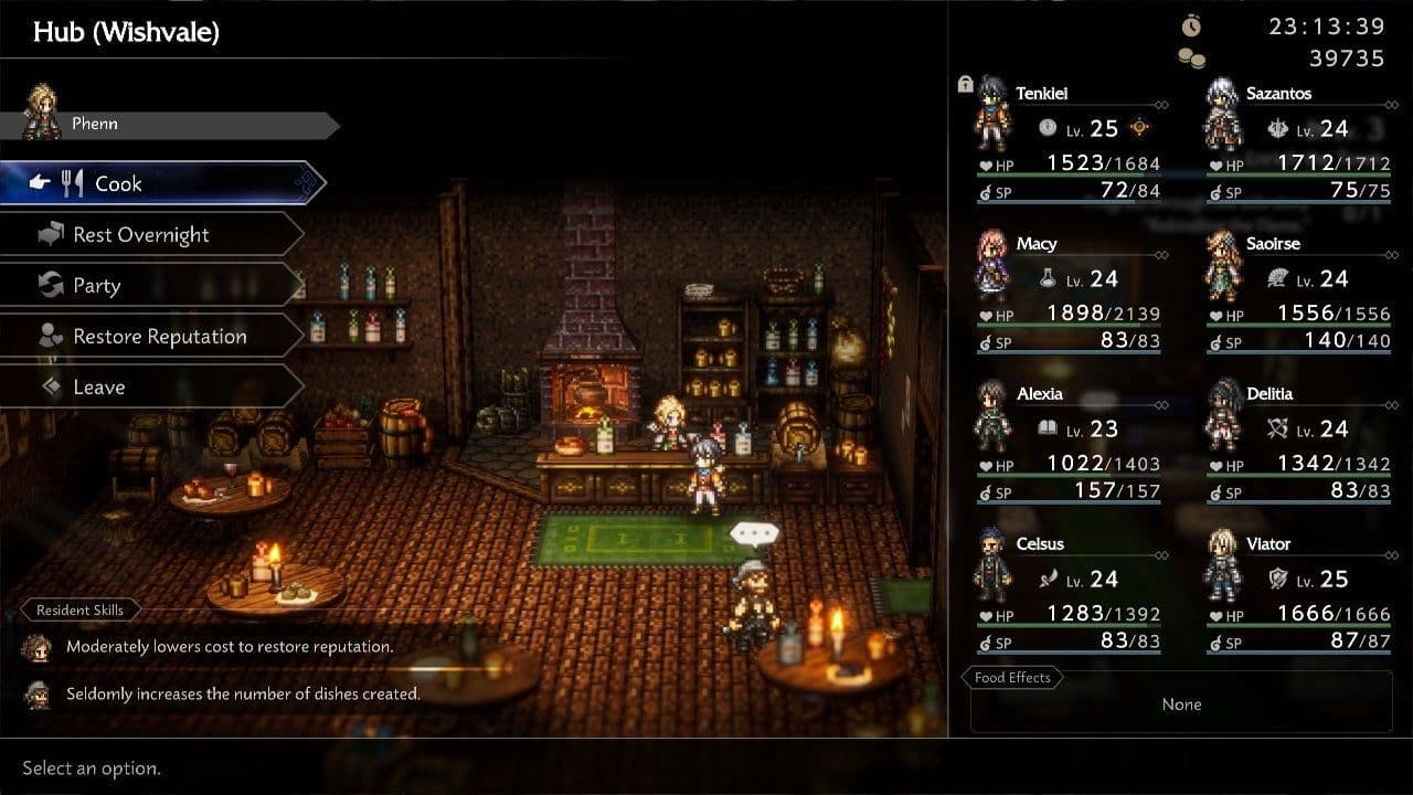 Wishvale cooking hub menu