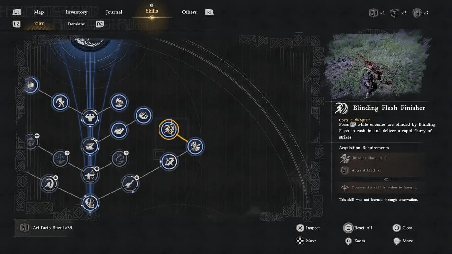 Blinding Flash Finisher setup