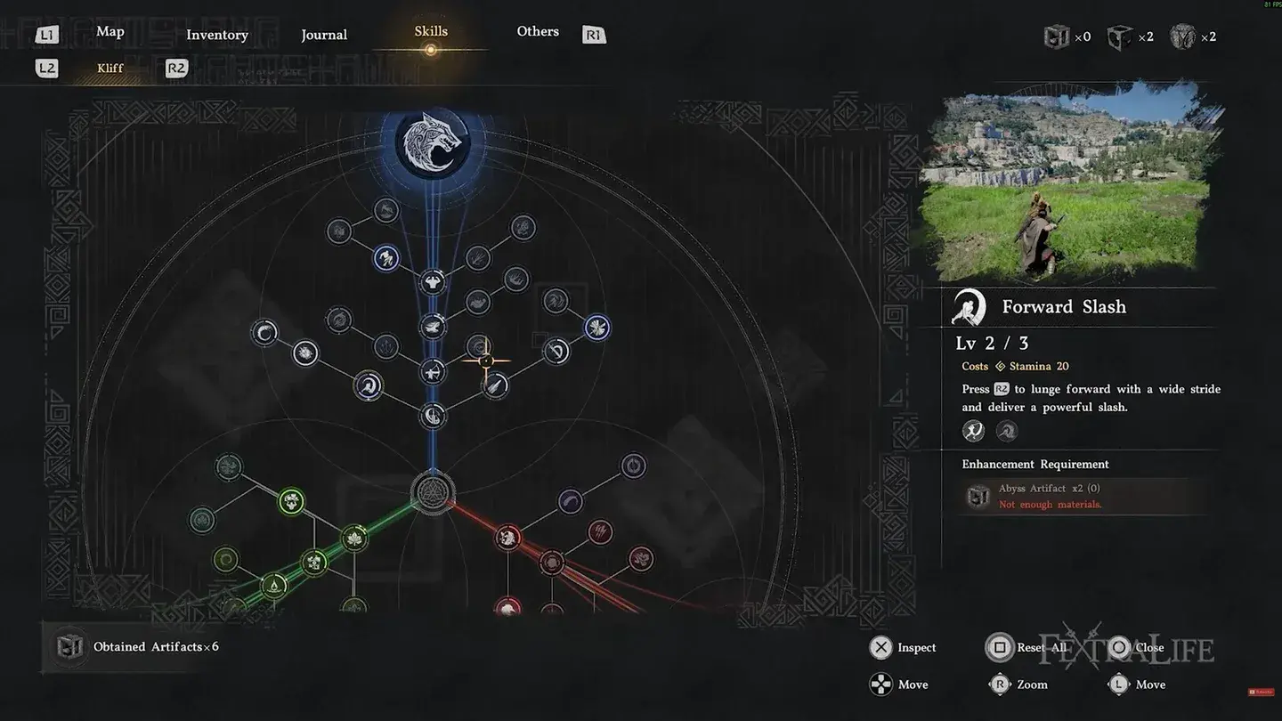 Stamina tree skill options