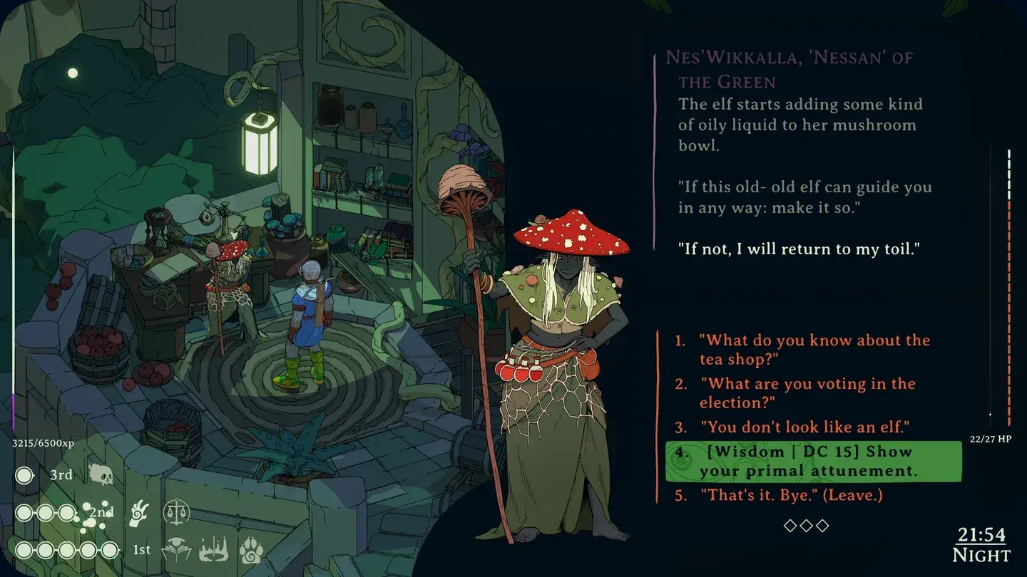 Nessan membuka beberapa mantra druid