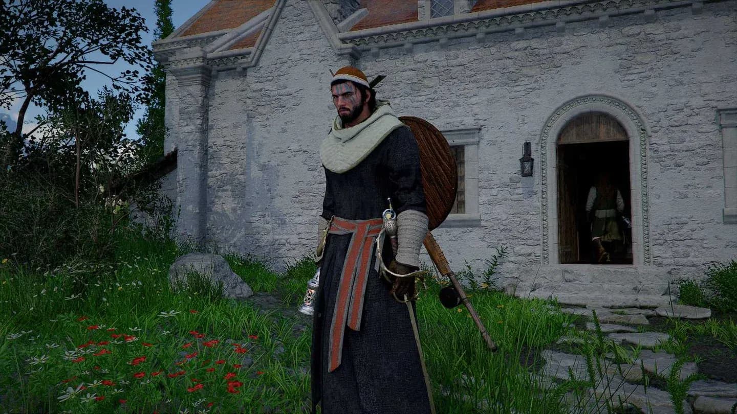 Full priest outfit equipped