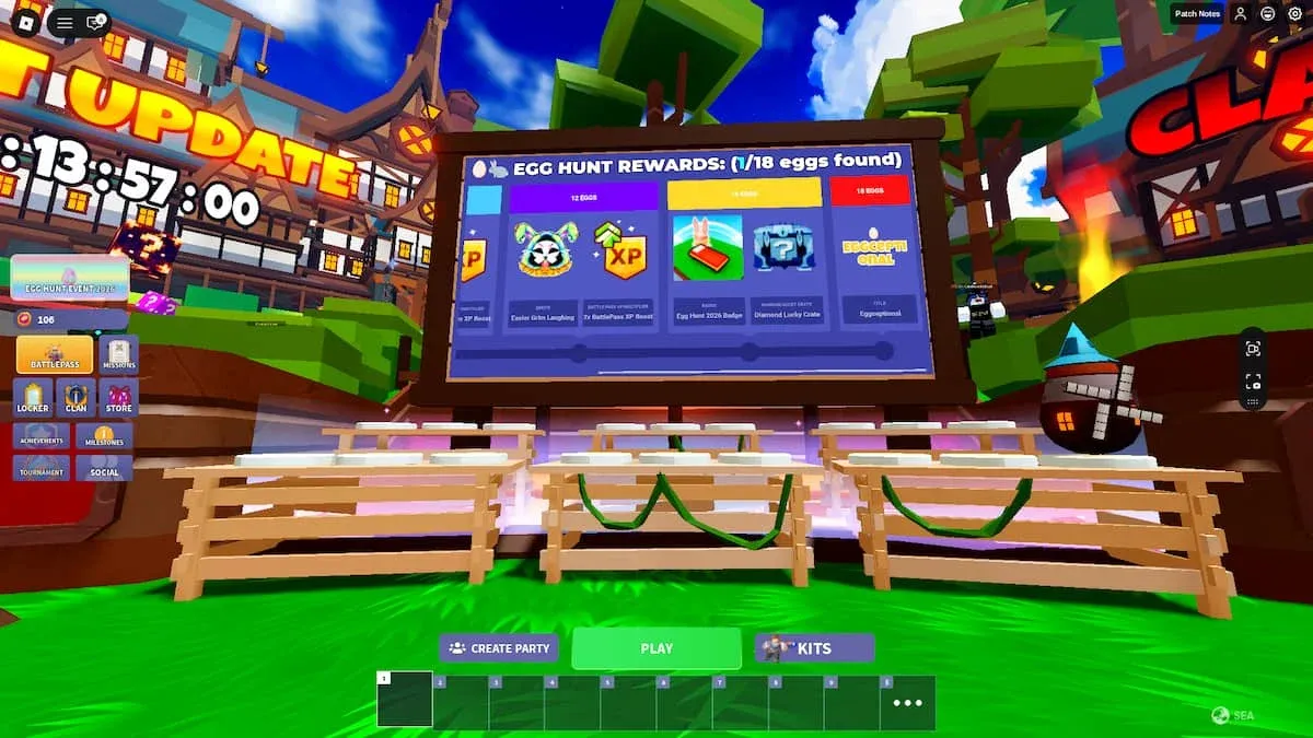 Easter Egg Hunt event menu