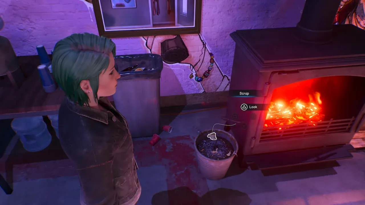 The kettle sparks before Moses can drop the mug