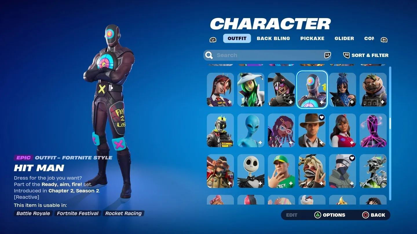 Fortnite outfit locker customization