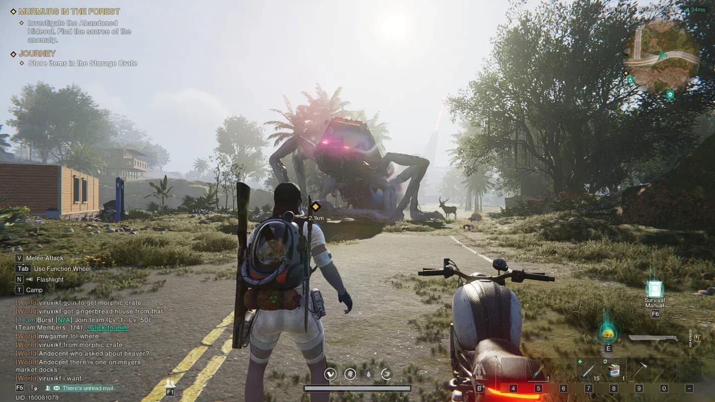 Journey tasks reward EXP and materials