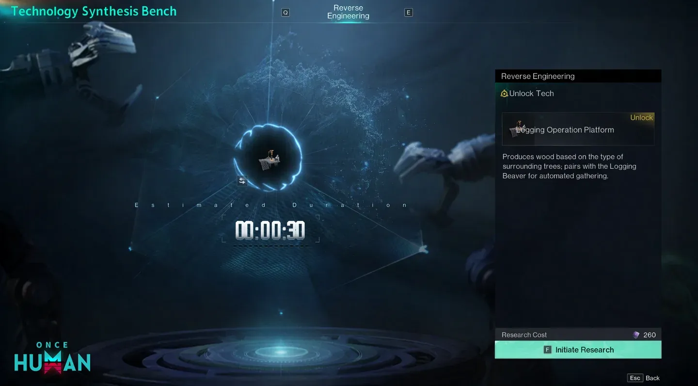 Synthesis bench node unlocking