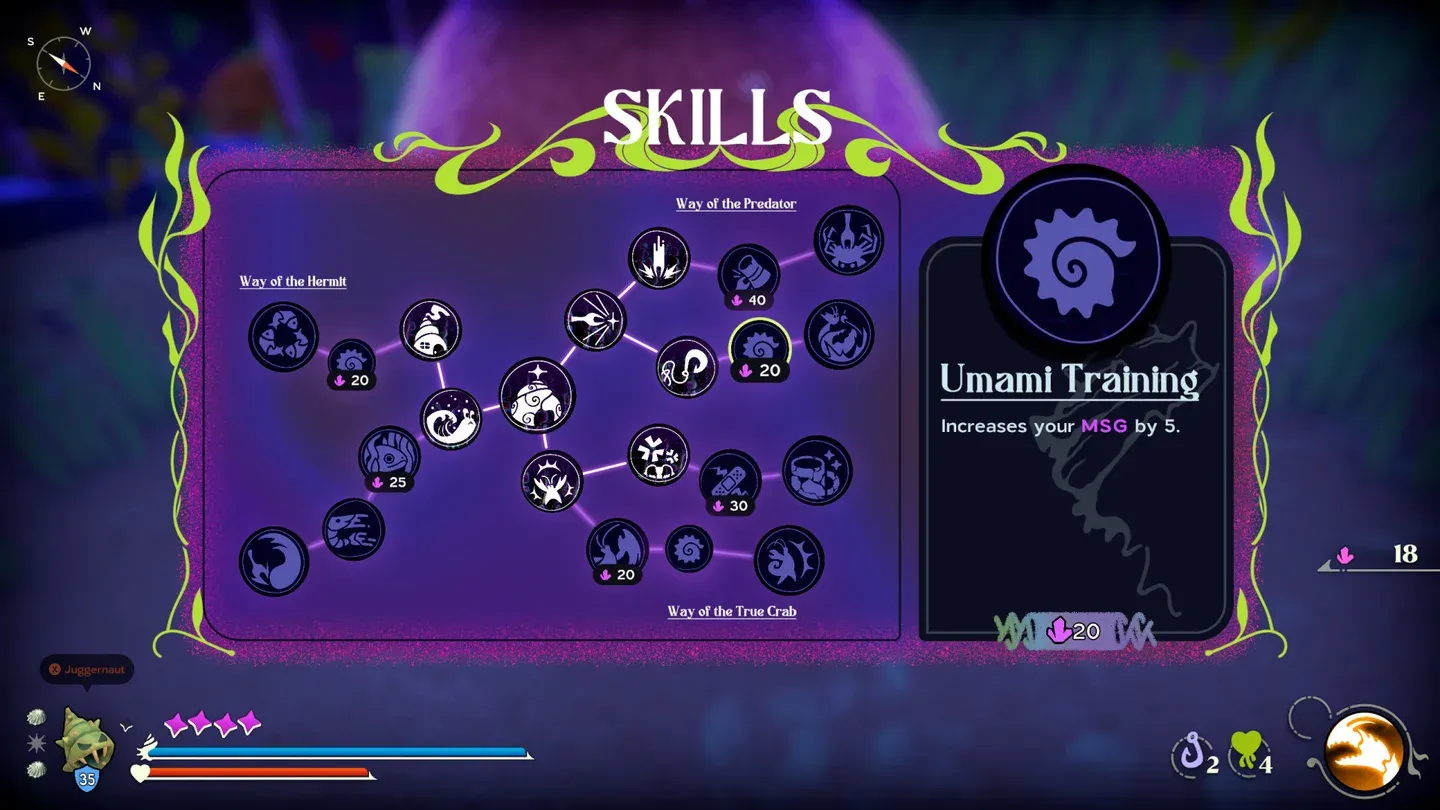 Upgrade tree progression view