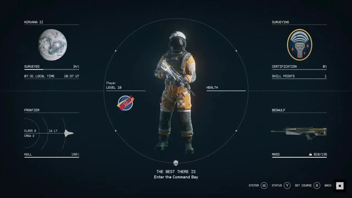 Starfield skill tree overview