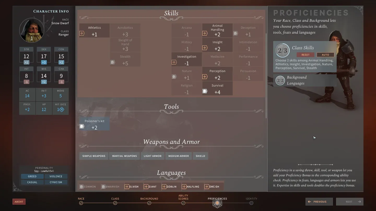 点数购买属性分配界面