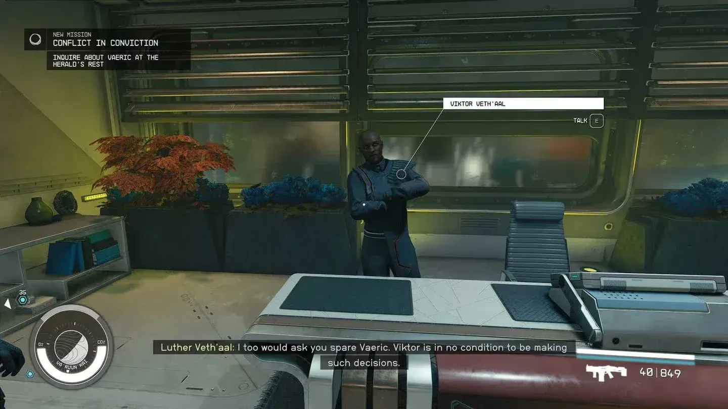 Faction quest selection screen