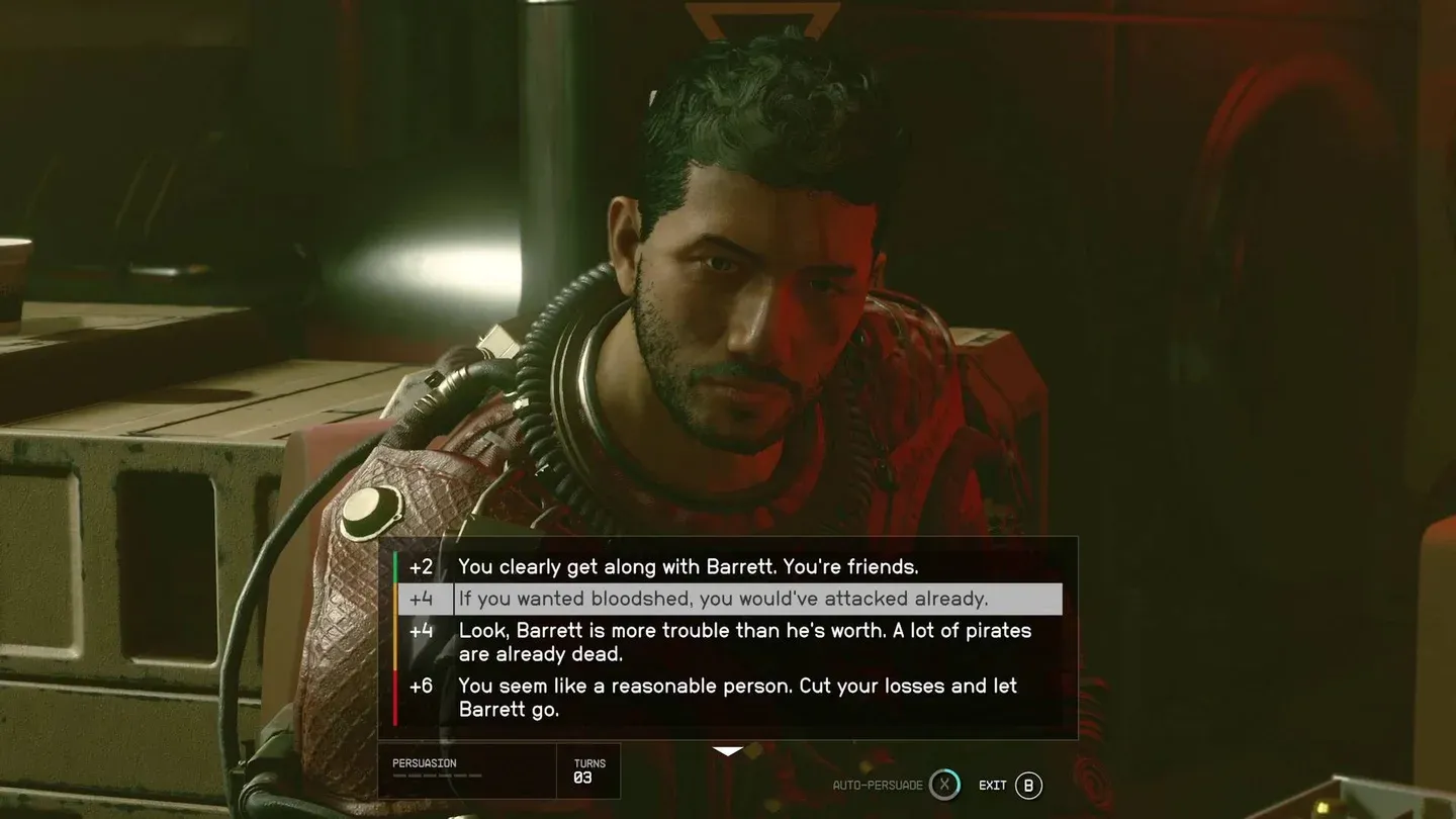 Key NPC dialogue screen