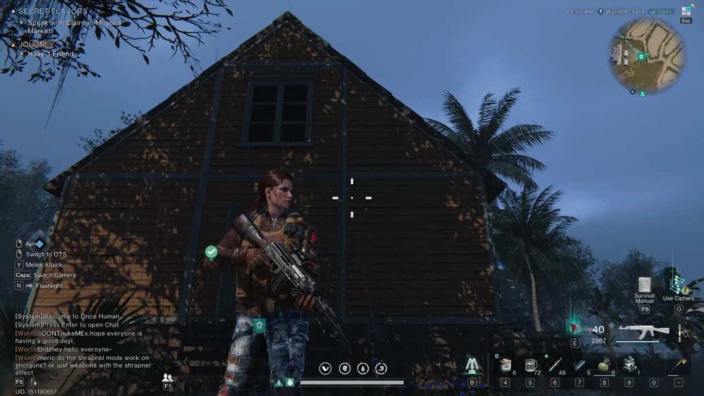 Once Human graphics settings panel