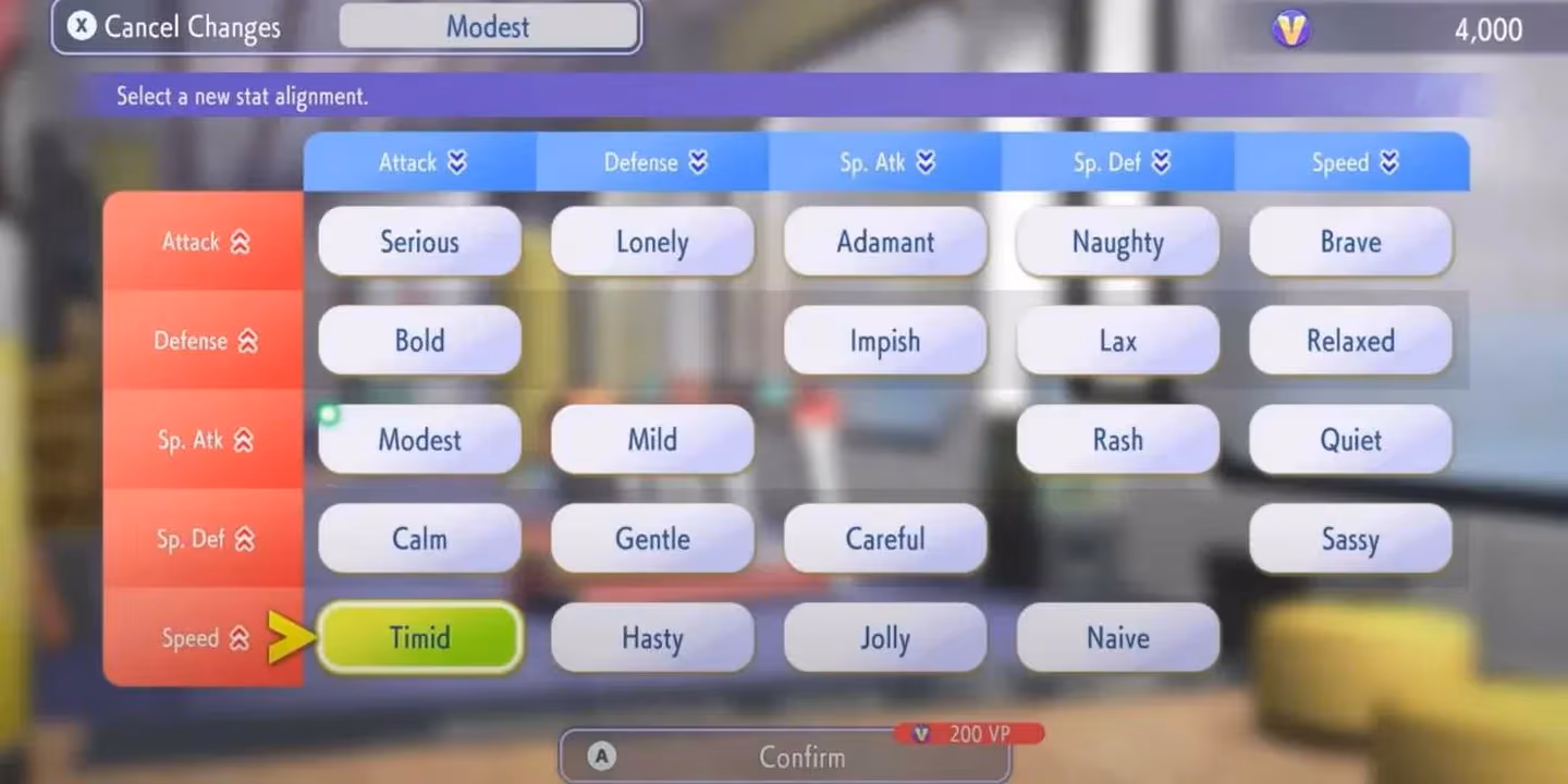 Stat customization between matches