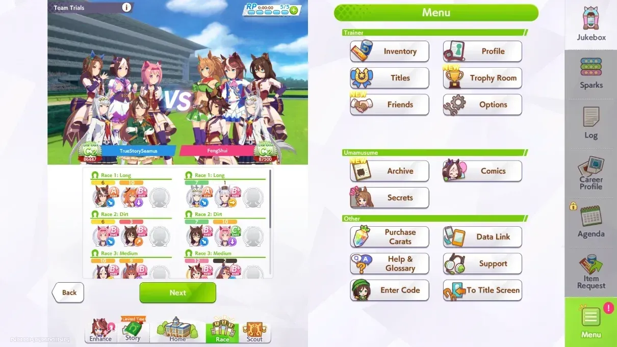 Star level upgrade screen