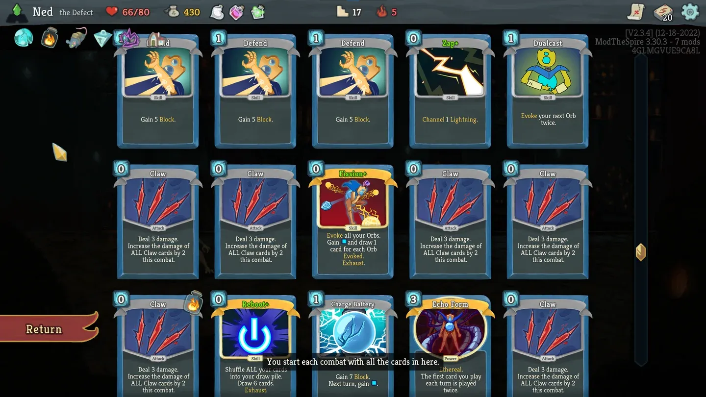 Claw spam hand setup