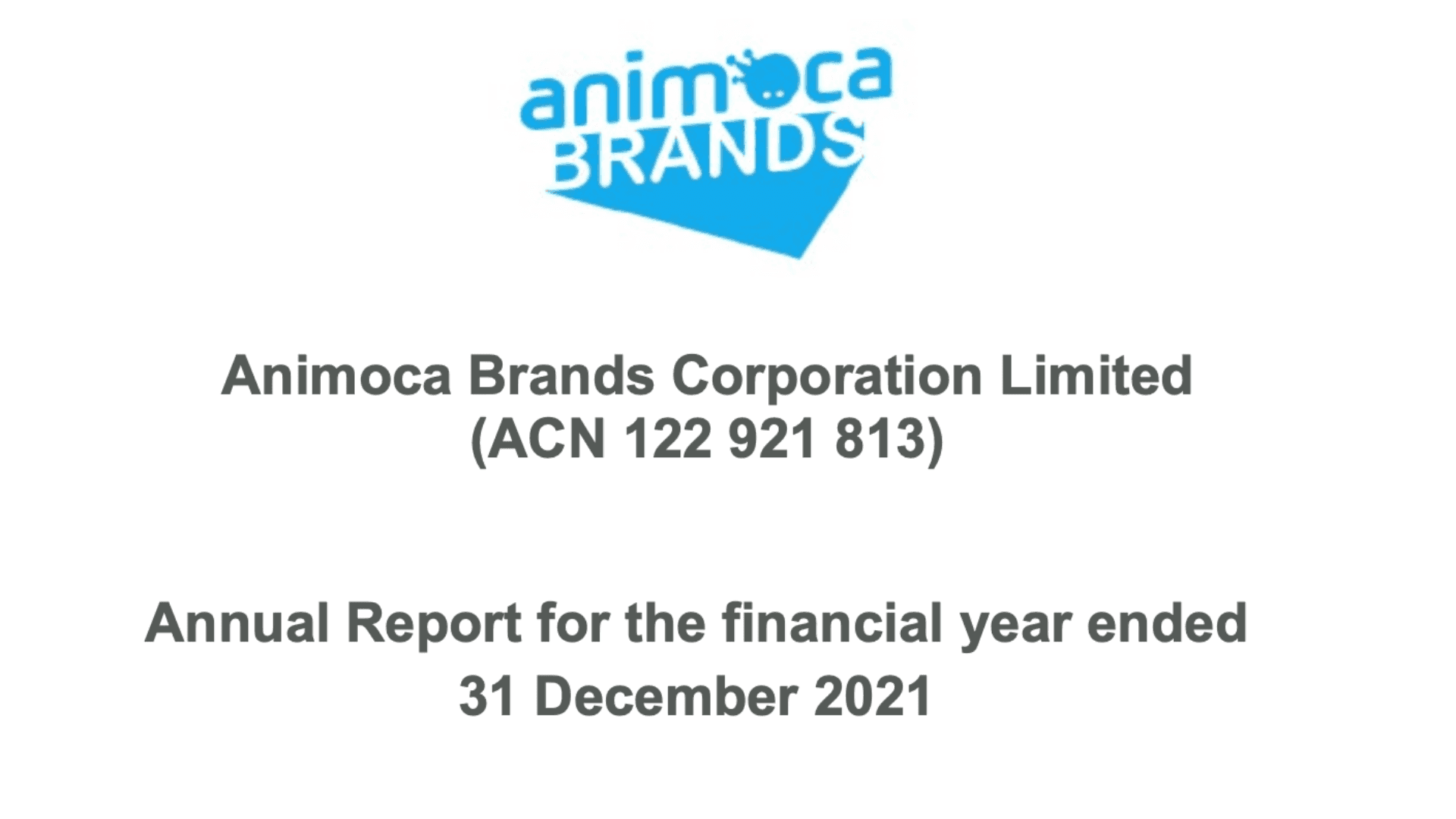 Animoca Brands: Report Annual FY2021 image