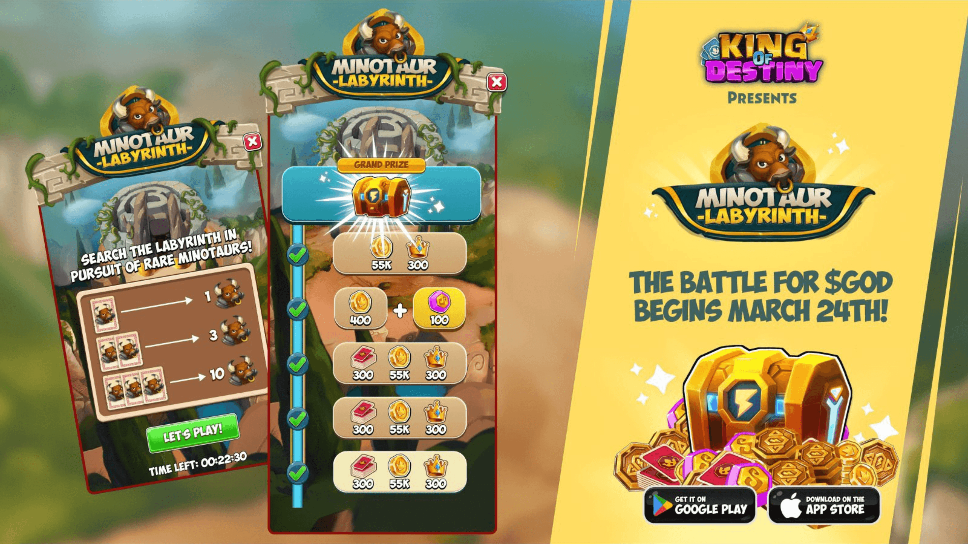 How to Earn $GOD in King of Destiny’s Minotaur Labyrinth Event