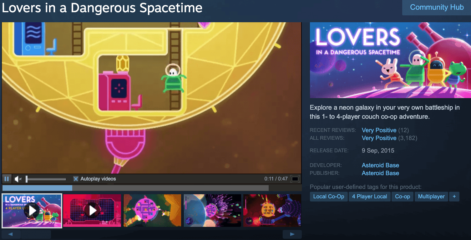 Lovers in a Dangerous Spacetime