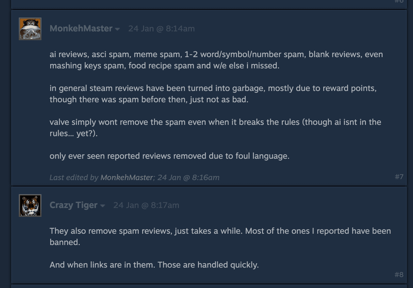 Steam Plagued by AI Reviews