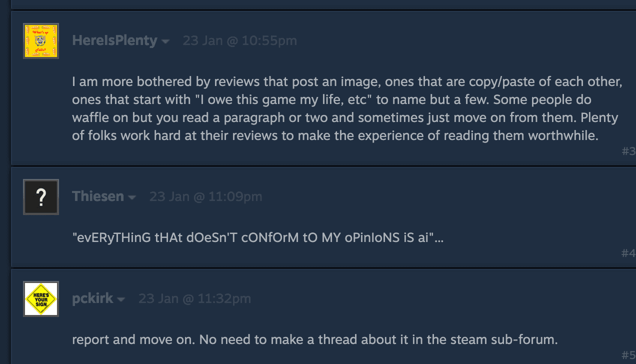 Steam Plagued by AI Reviews
