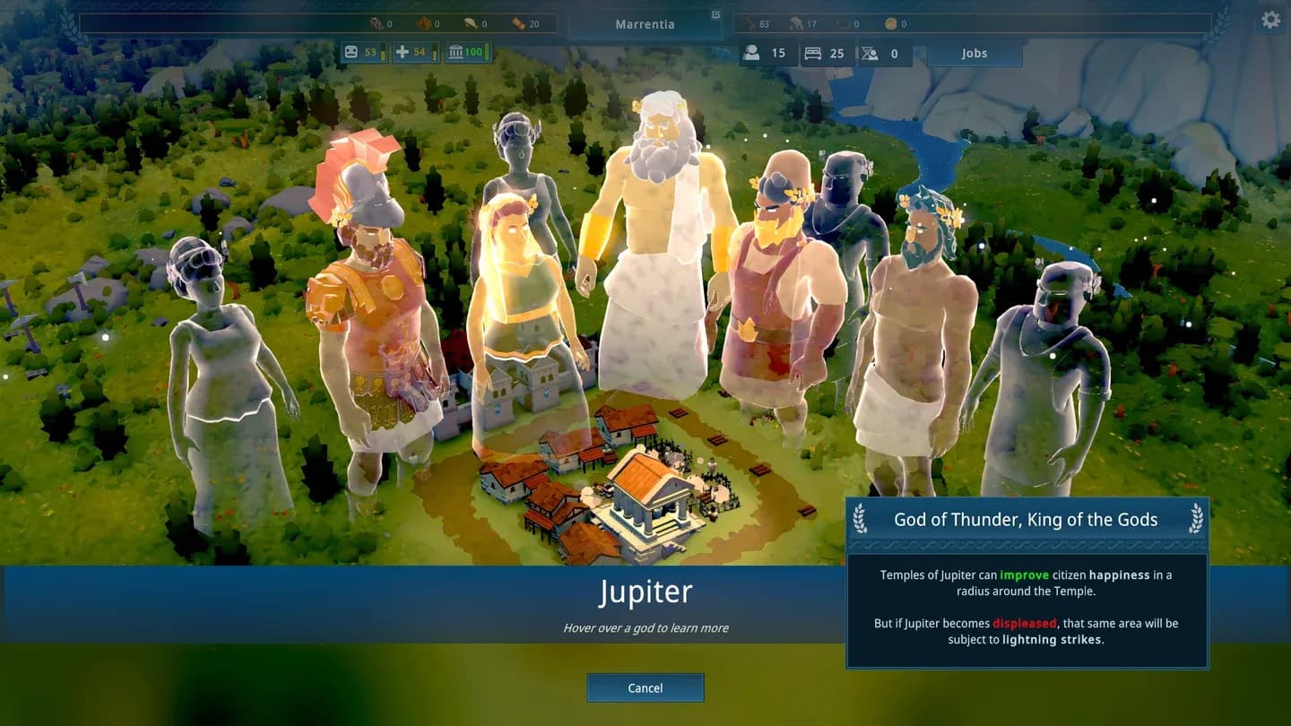 Temple divine task interface