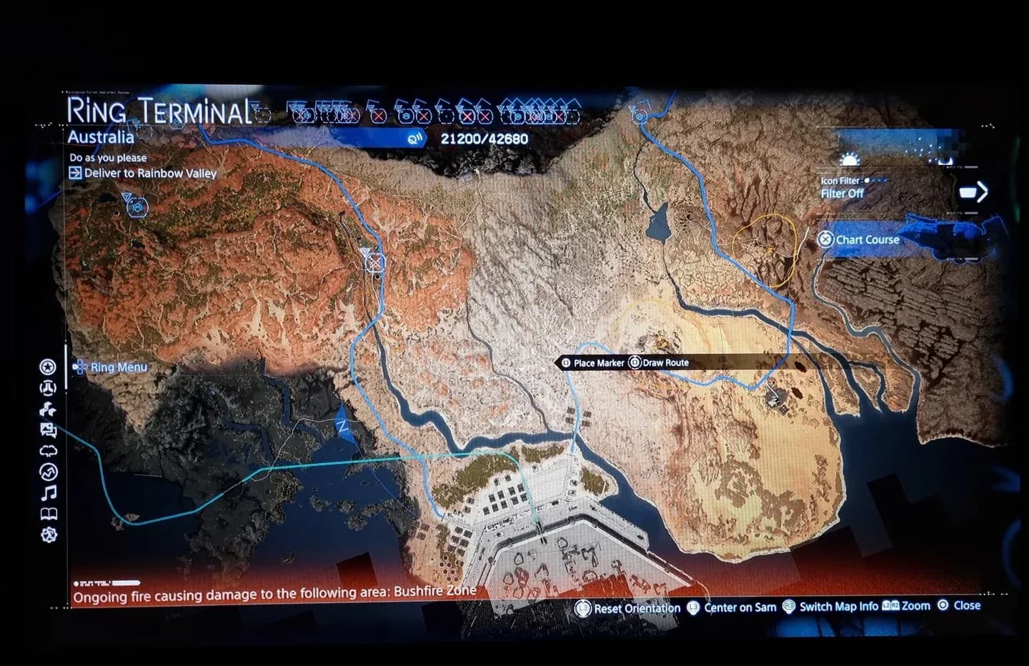 Odradek route planning overlay