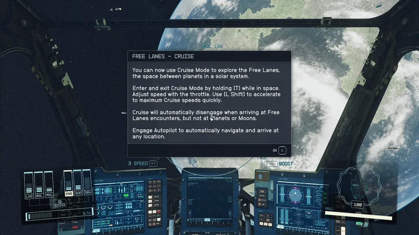 Cruise Mode HUD in action