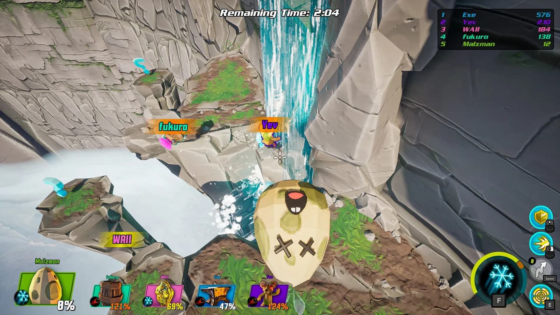 chaotic party fighting game