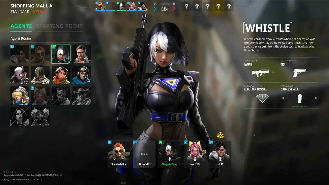 Operator selection menu