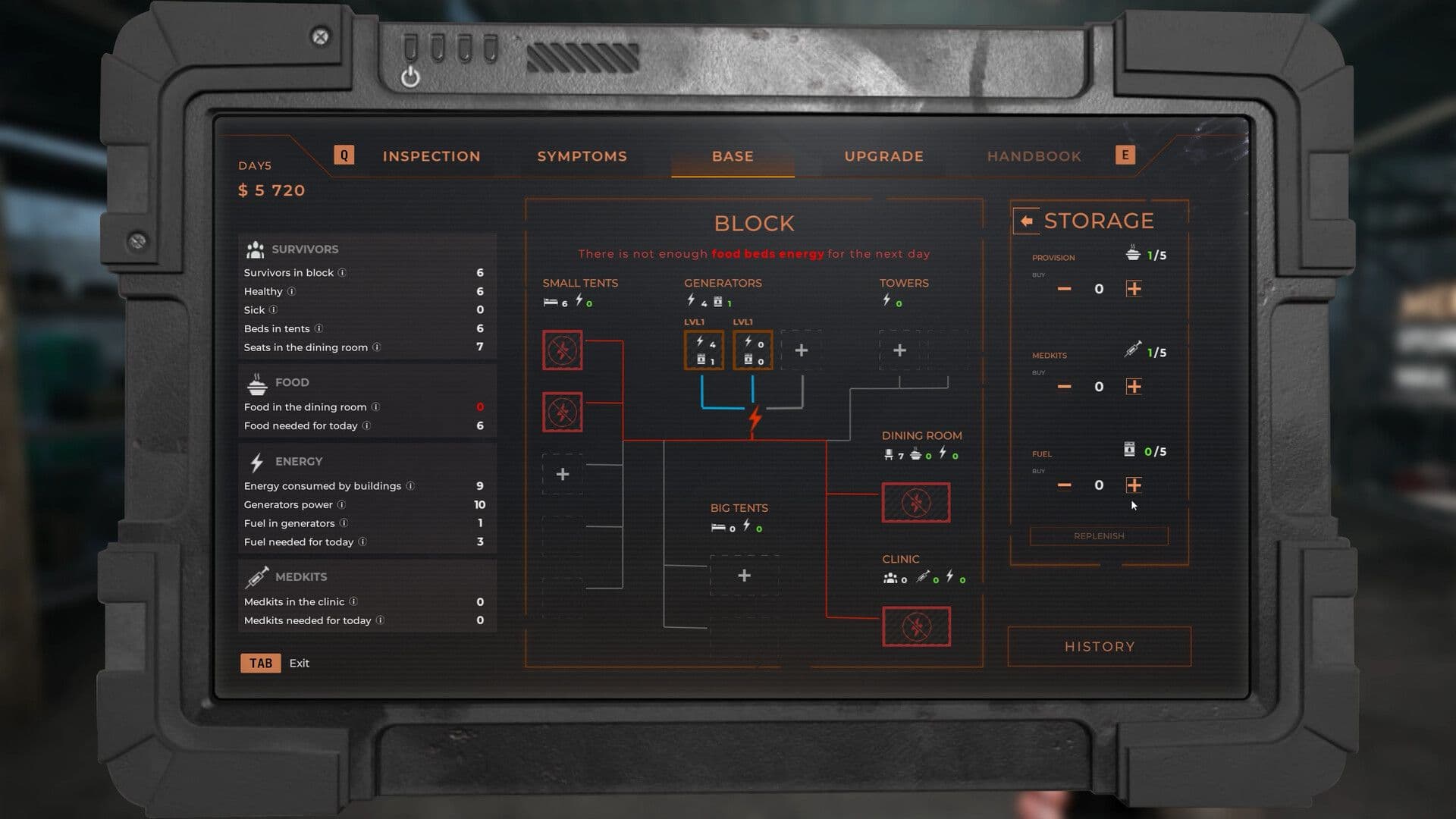 Infection symptom detection guide