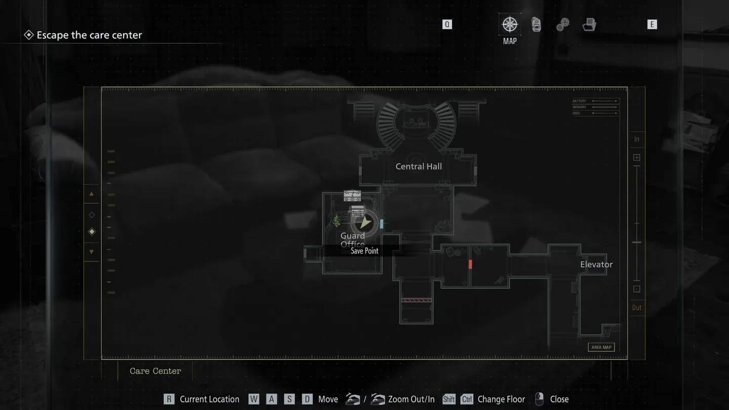 East Wing map overview