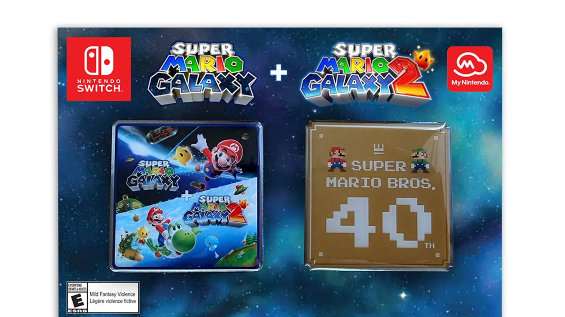 Super Mario 40th Anniversary Pin Set กลับมาแล้วที่ My Nintendo | GAMES.GG