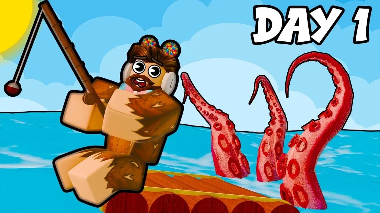 100 Days Ocean Survival in Roblox