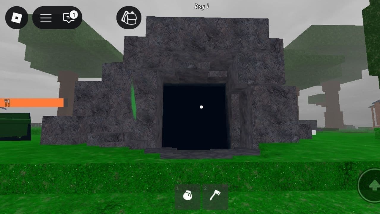 Cave entrance on game map