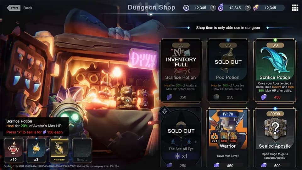 Apeiron Season 3 Shop