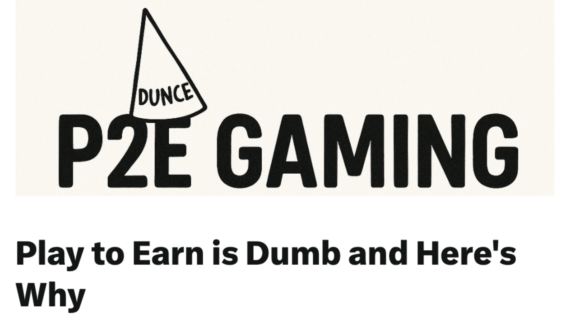 Are Play to Earn Games Are Failing