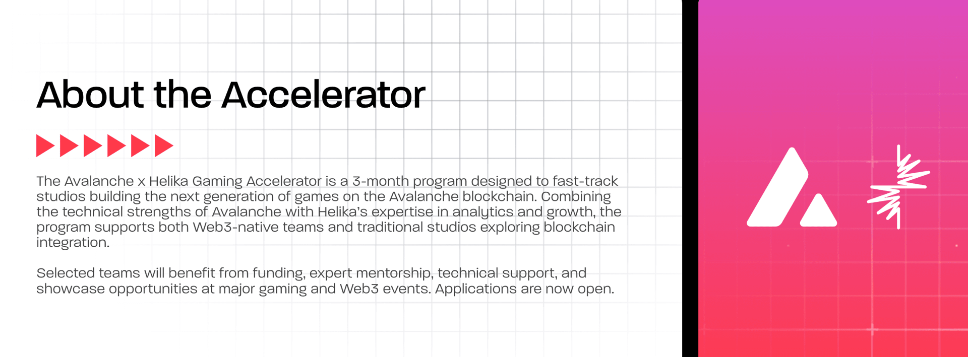 Avalanche x Helika Gaming Accelerator