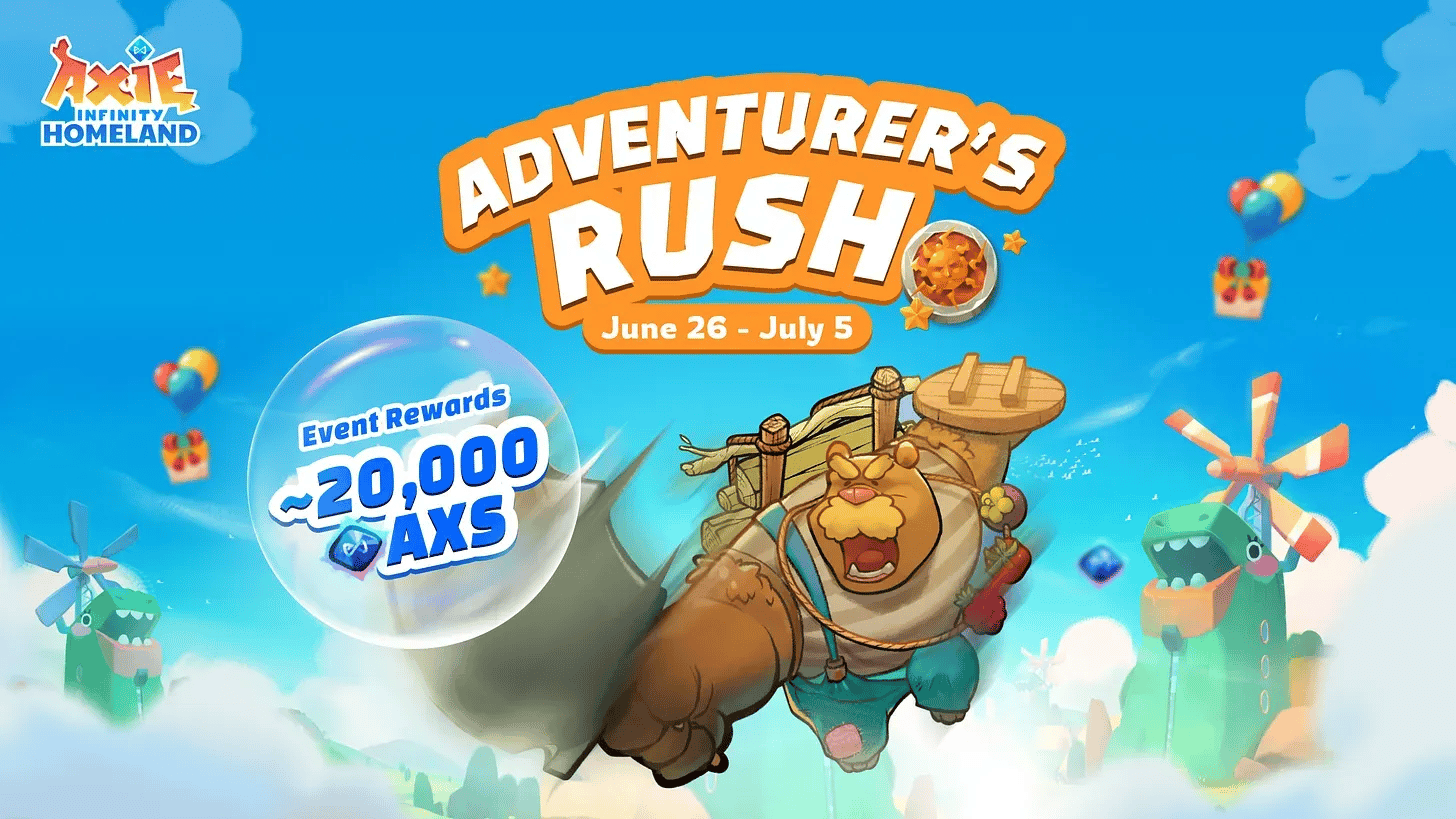 กิจกรรม Axie Homeland Adventurers' Rush ชิงรางวัล 20,000 AXS image