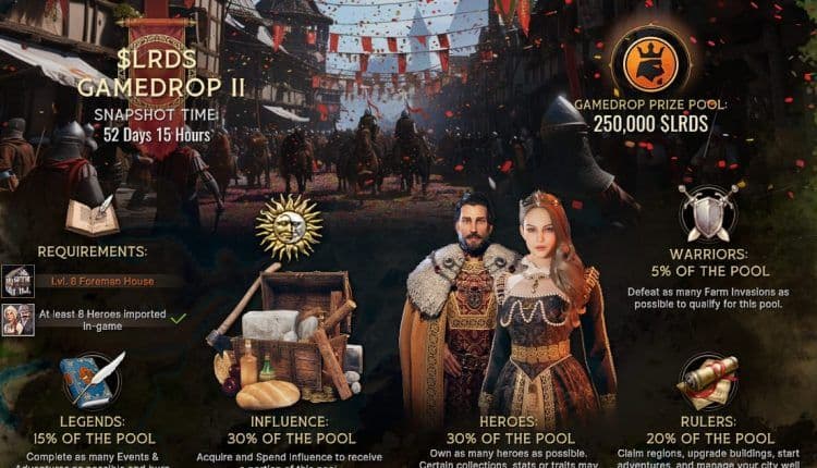 Blocklords Airdrops 300,000 $LRDS Tokens to Gamers