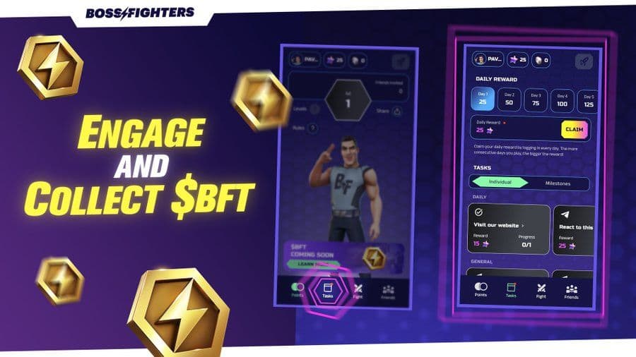 Boss Fighters New Telegram App with 1M $BFT Airdrop