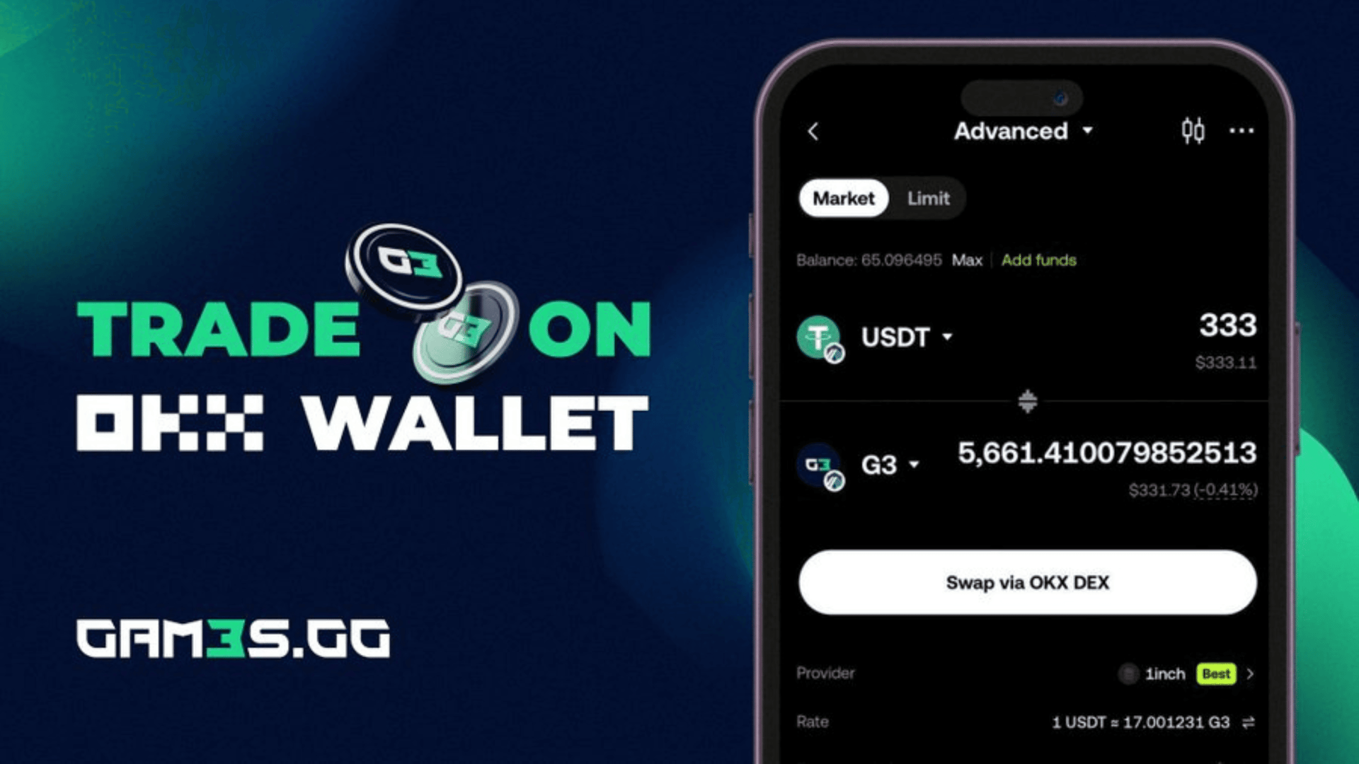 Buy and Trade $G3 Tokens Directly on OKX Wallet image